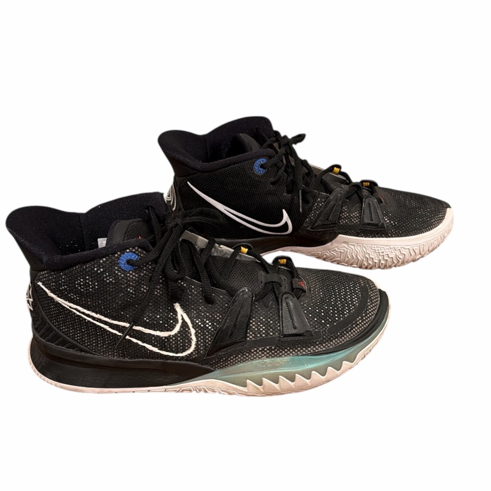 Nike Kyrie 7 “Brooklyn” Black White Basketball Shoes Men’s 9 EUC Streetwear - Picture 6 of 14